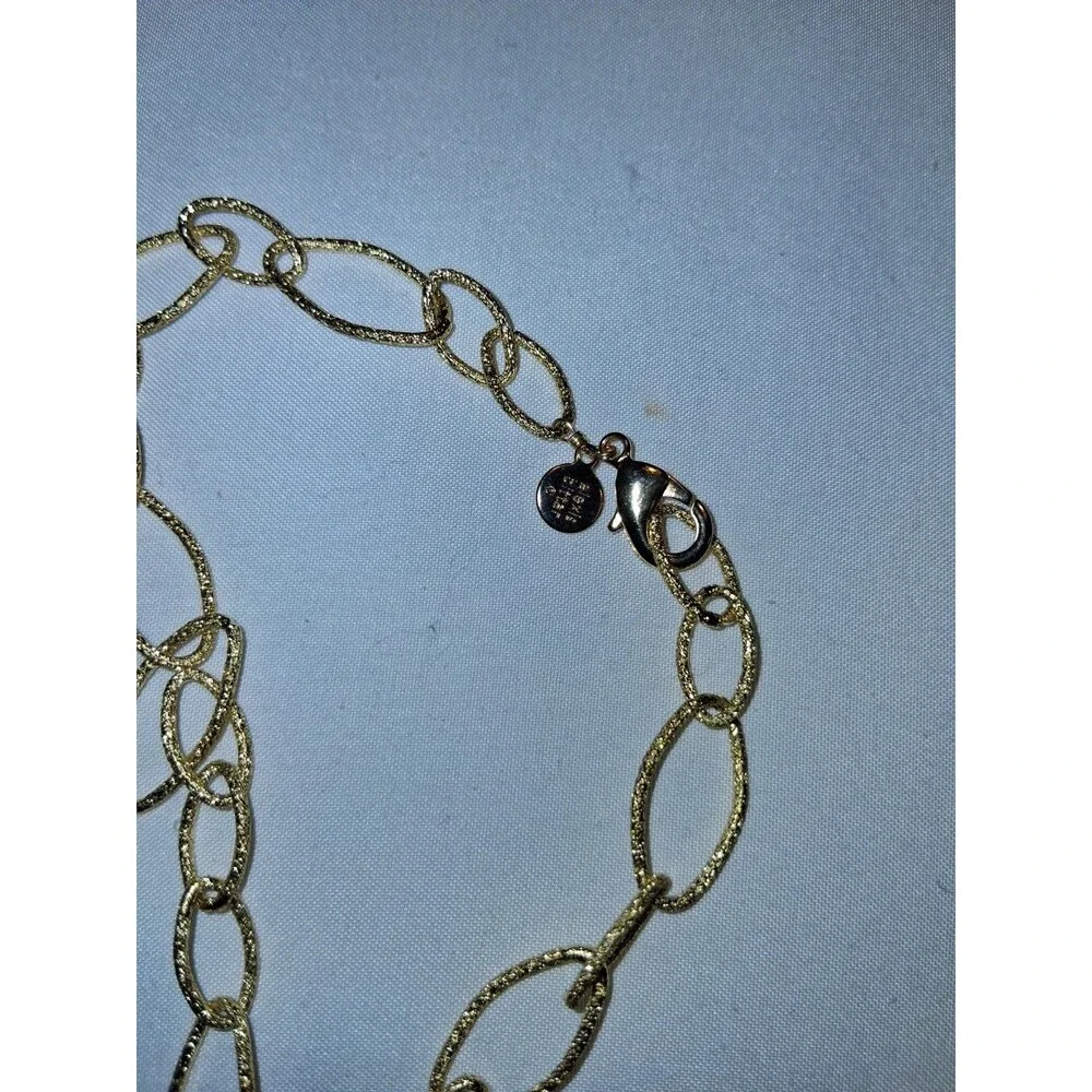 ALEXIS BITTAR SIYABONA LEOPARD PANTHER ACRYLIC CAGE Gold LONG Necklace, 30” RARE